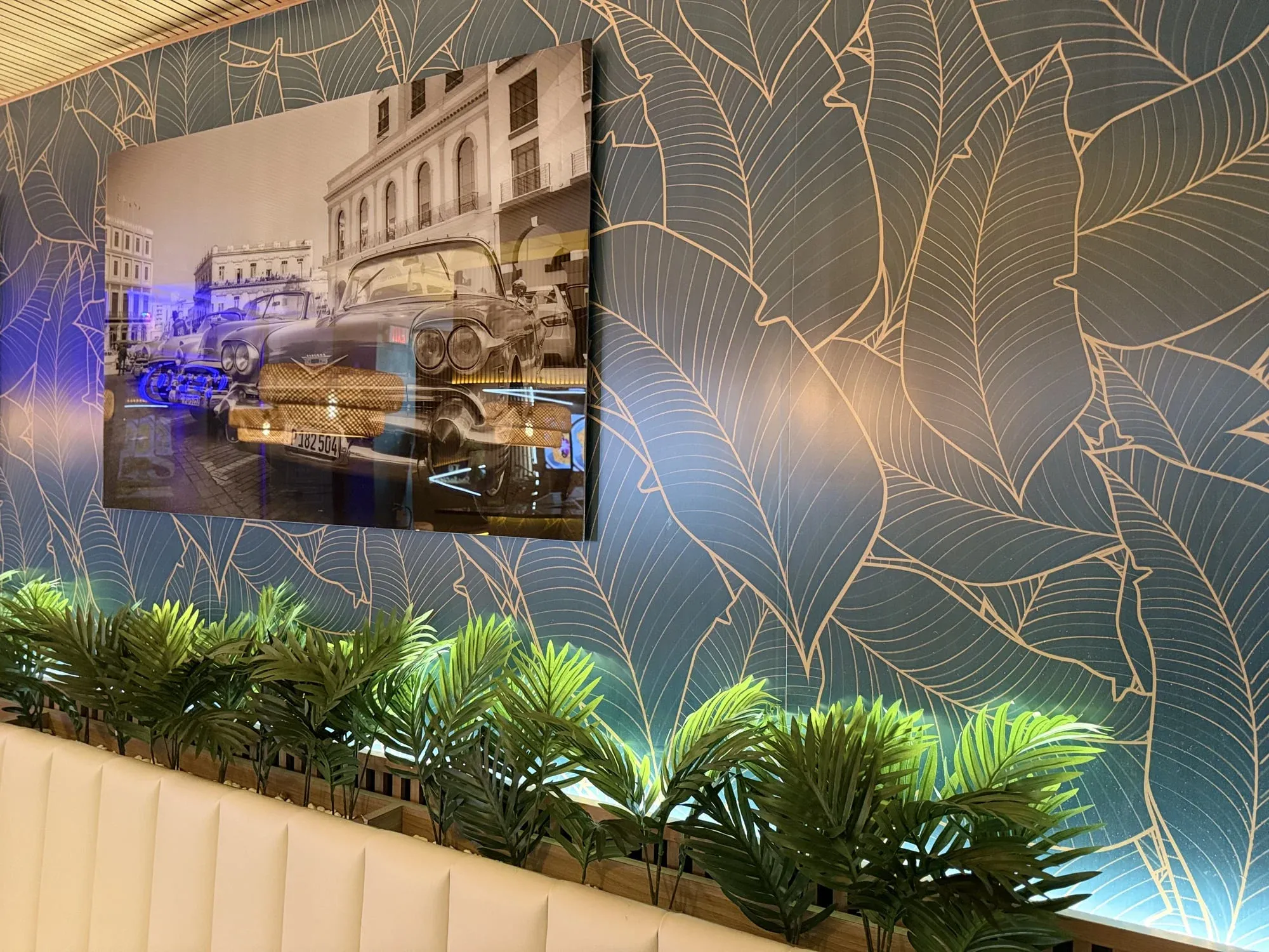 Warm interior seating area at Sensaciones restaurant