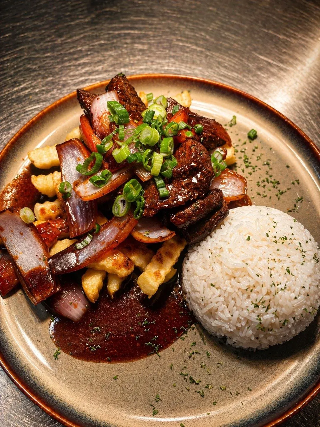 Arroz marinero seafood rice at Sensaciones Cuban restaurant