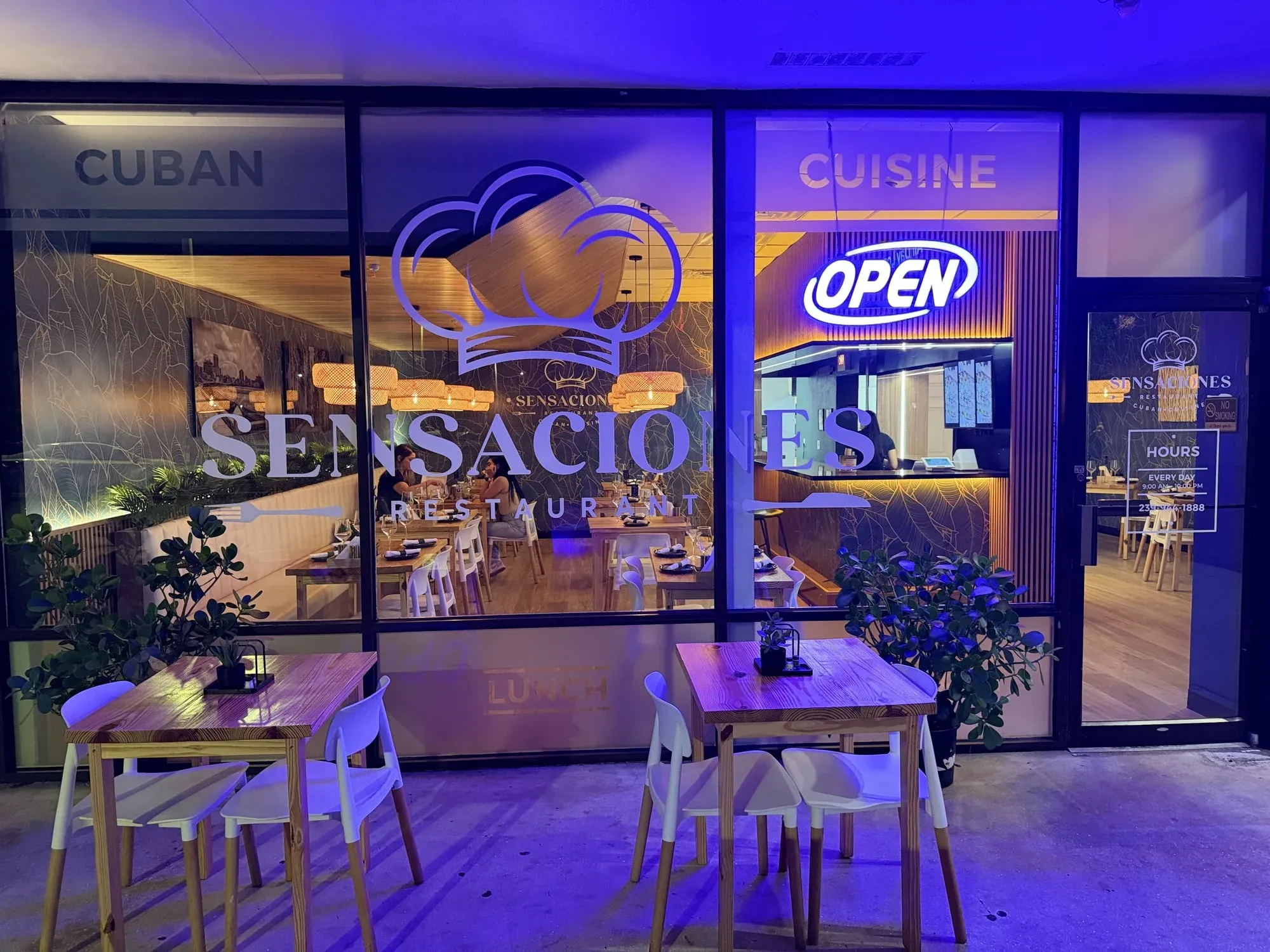 View of the main dining room at Sensaciones restaurant