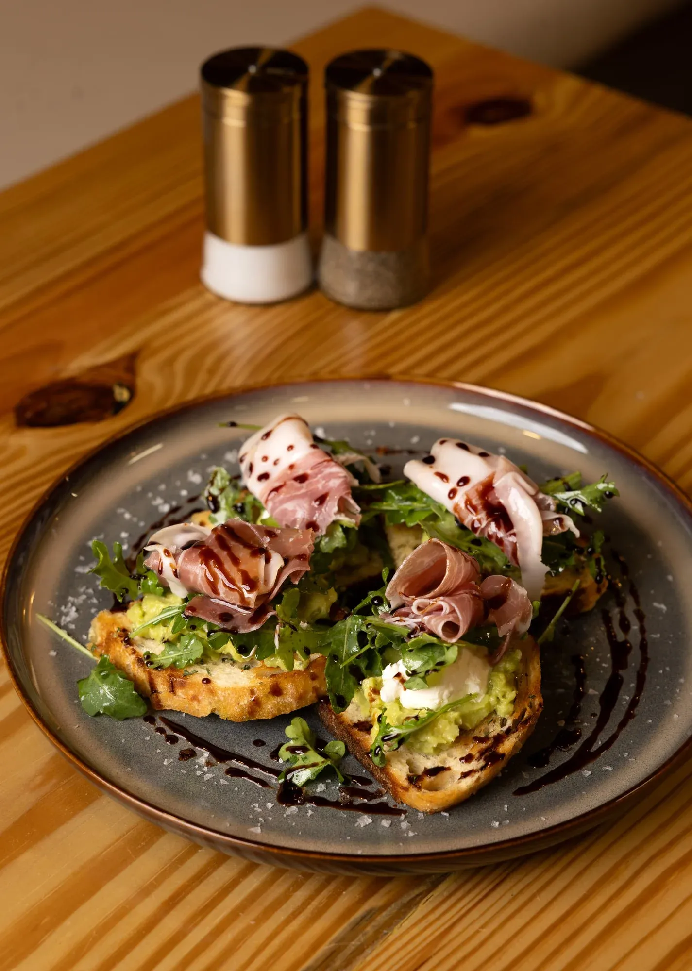 Sourdough toast with cream cheese and protein at Sensaciones