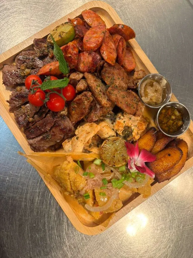 Shareable appetizer board (tabla) at Sensaciones Cuban restaurant